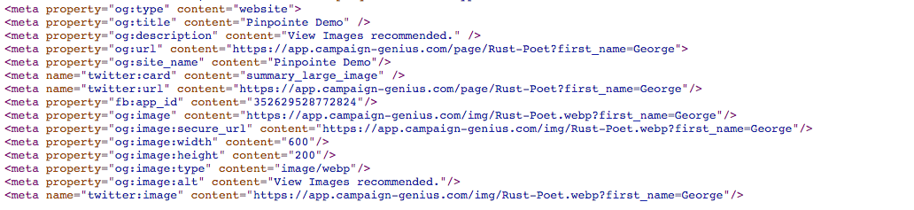 OpenGraph &amp; other metadata tags
